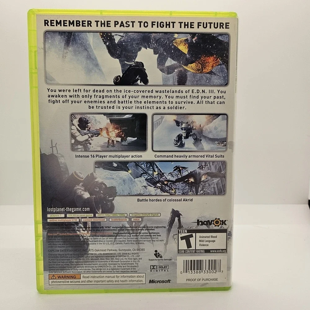 Lost Planet Extreme Condition (Xbox 360, Capcom) Complete‎ CIB